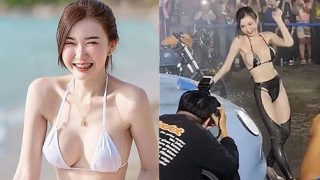 คลิปเสียวไทย น้องคะแนน  อวดหุ่นงาน Sexy Car Wash เน๊ตไอดอลไทย ล้างรถเสียว ลุ้นกันทุกช๊อต